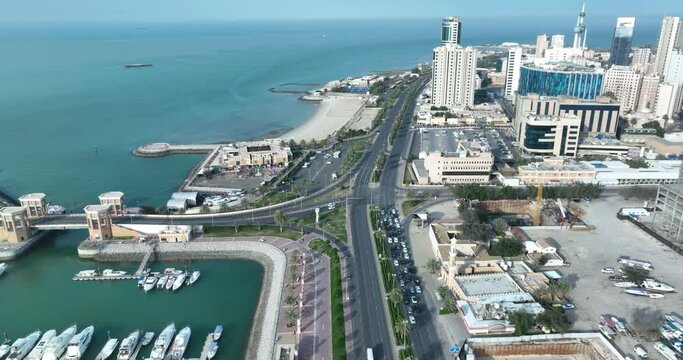 kuwait street next to the sea