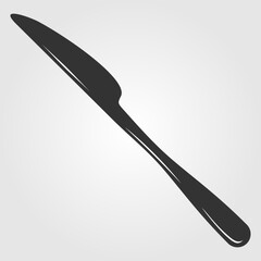 Table knife isolated on white background. Vector illustration