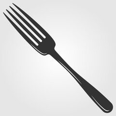 Cutlery, Fork isolated on white background. Vector illustration