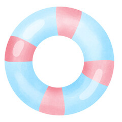 Lifeguard float rubber ring illustration