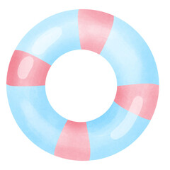 Obraz premium Lifeguard float rubber ring illustration
