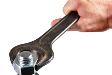 Tightening Loosening a Nut by Wrench