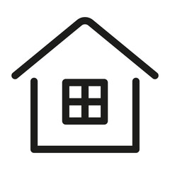 Home or house line style icon. Building or homepage outline vector illustration