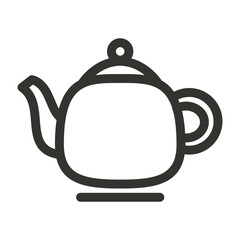 Teapot line icon. Hot drinks chinese tea pot symbols vector illustration