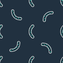 Line Nail file icon isolated seamless pattern on black background. Manicure tool. Vector