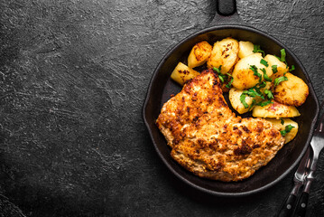 Wiener Schnitzel and potatoes