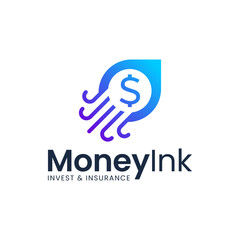 Modern logo combination of dime and squid. Very suitable for investment.