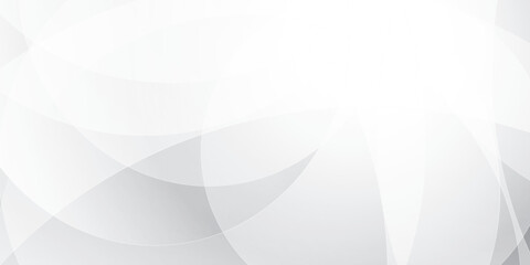 Abstract  white and gray color, modern design stripes background with geometric round shape. Vector illustration.