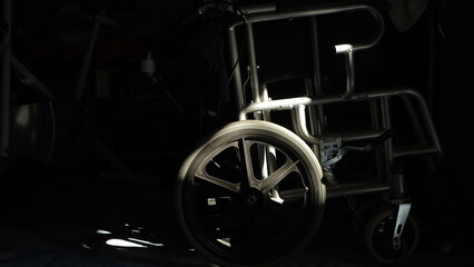 wheel chair on the floor