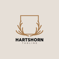 Deer Horn Logo, Animal Vector, Minimalist Simple Design, Illustration Symbol Icon