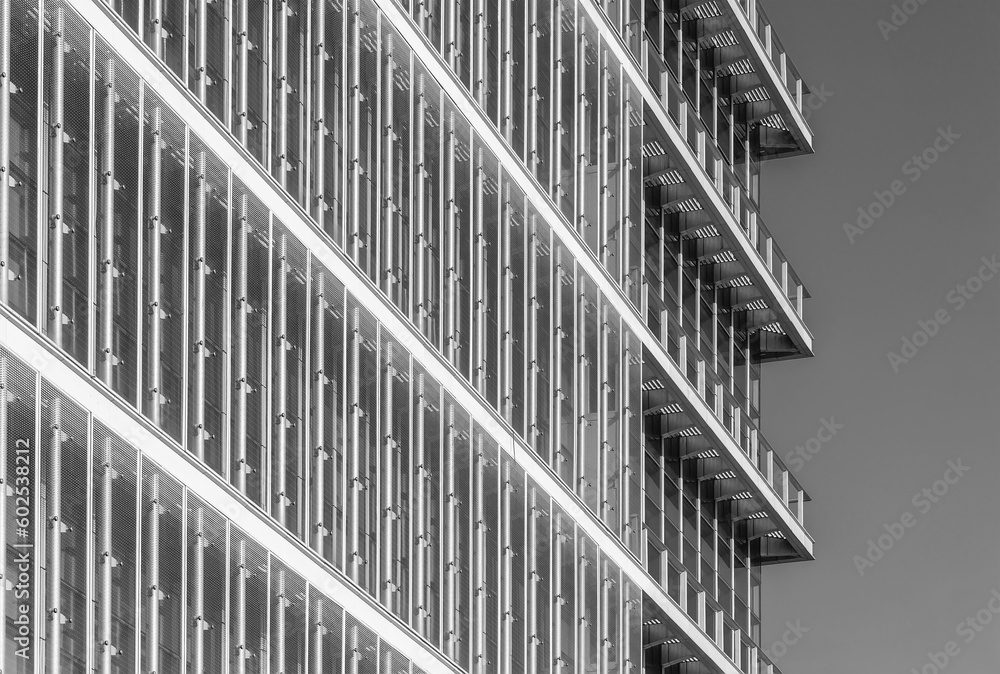 Poster exterior of modern architecture. building abstract background