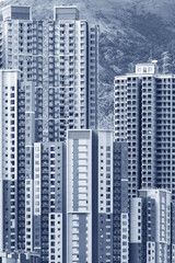 Fototapeta na wymiar exterior of high rise residential building in Hong Kong city
