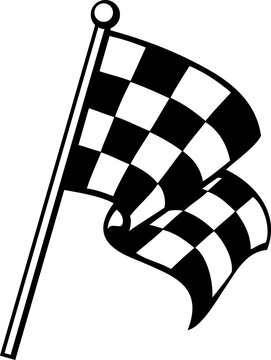 Racing checkered flag PNG illustration
