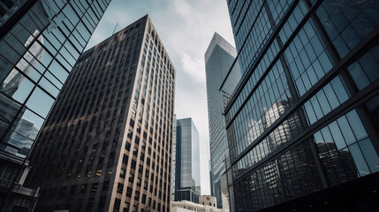 Obraz na płótnie Canvas Modern Business Buildings In Financial District