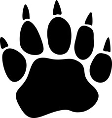 Fototapeta premium Bear Paw Print PNG Illustration