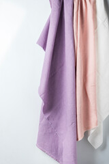 Fototapeta premium linen fabric in different colors