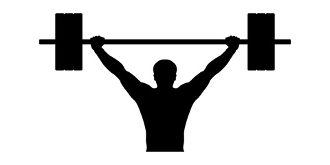 Silhouette of a weightlifter