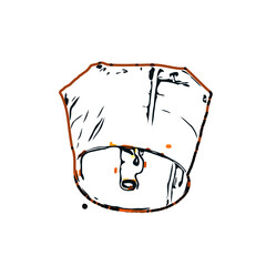 Color sketch of lighting lamp with transparent background