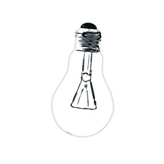 Fototapeta na wymiar Color sketch of lighting lamp with transparent background