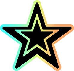 Obraz premium textured holo star glow sticker