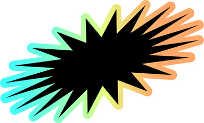 textured holo starburst diagonal sticker