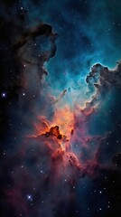 Obraz na płótnie Canvas Space with stars and nebula created with AI