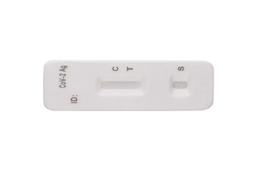 ATK antigen test Covid-19 virus isolated on white background.