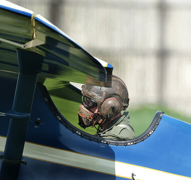 Breighton airfield, Selby, Yorkshire, UK, May 2023. Comper CLA7 Swift Replica.