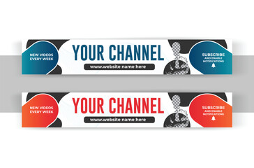 Gym Fitness Corporate YouTube Thumbnail and Channel cover Design with social media service and youtube banner design