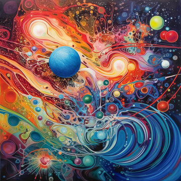 Background abstract quantum art