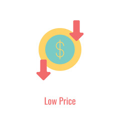 Low price line icon. Finance and business line icon.