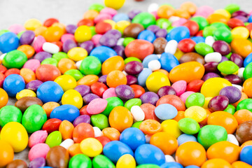 Candy on the white background
