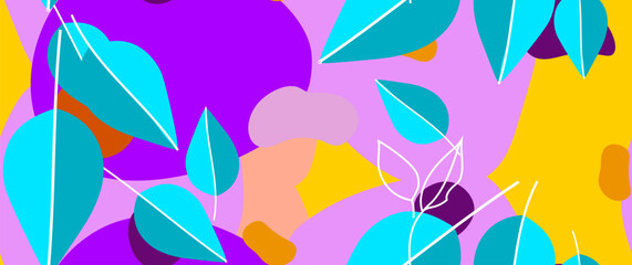 Bold Pattern Tropical Leaf Jungle Modern Motif