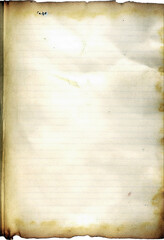 Vintage Paper with Distressed Texture and Torn Aged Edges: Rustic Brown