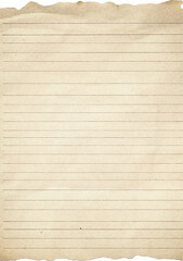 Vintage Paper with Distressed Texture and Torn Aged Edges: Rustic Brown