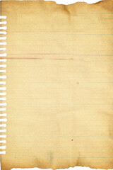 Vintage Paper with Distressed Texture and Torn Aged Edges: Rustic Brown