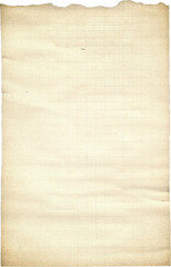 Vintage Paper with Distressed Texture and Torn Aged Edges: Rustic Brown