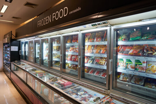 BANGKOK, THAILAND - CIRCA APRIL, 2023: frozen food as seen in supermarket Gourmet Market at Terminal 21 shopping mall in Bangkok.