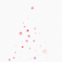 heart love vector confetti frame valentine pink