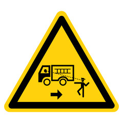 Reverse Car Warning Symbol Sign, Vector Illustration, Isolate On White Background Label .EPS10