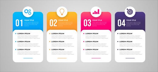 infographic business information template design with icons