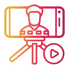 Obraz premium mobile streaming icon