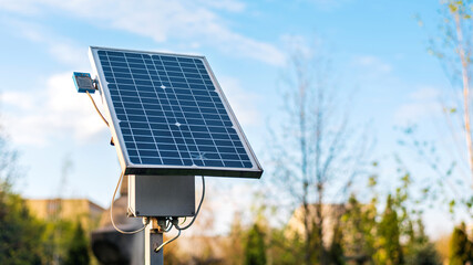Close view of a solar panel