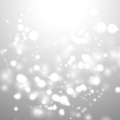 silver background bokeh bling snow flake confetti