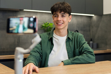 Young blogger influencer shooting himself