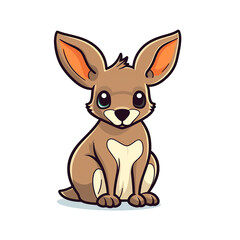 Adorable Kangaroo Character Stickers - cute kangaroo, kangaroo, kangaroo sticker - 
Generative AI