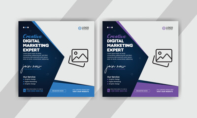 Social Media Post Design for Effective Digital Marketing Webinars,
Creative Banner Template for Digital Business Marketing on Social Media