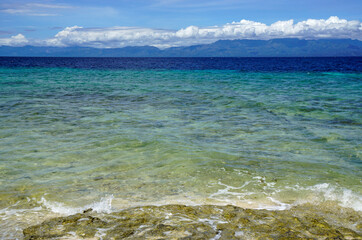 scenic coast of cebu island on the philippines