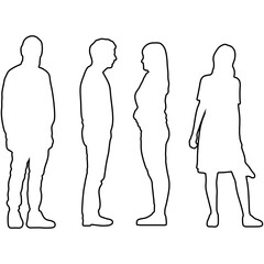 people outlines