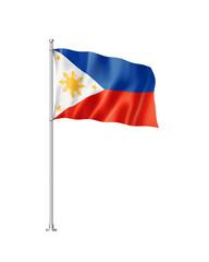 Philippines flag isolated on white